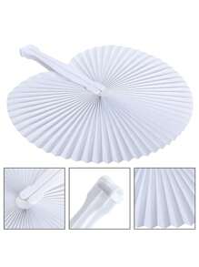 1 pieza/2 piezas/3 piezas/4 piezas/5 piezas/10 piezas Abanicos plegables de papel en forma de corazón blanco para bodas y viajes