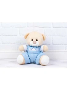 Teddy Bear Shorts With Suspenders For Baby's Room 12 Cm - Ideal For Niches And Decorations - 藍色 - 查看 1