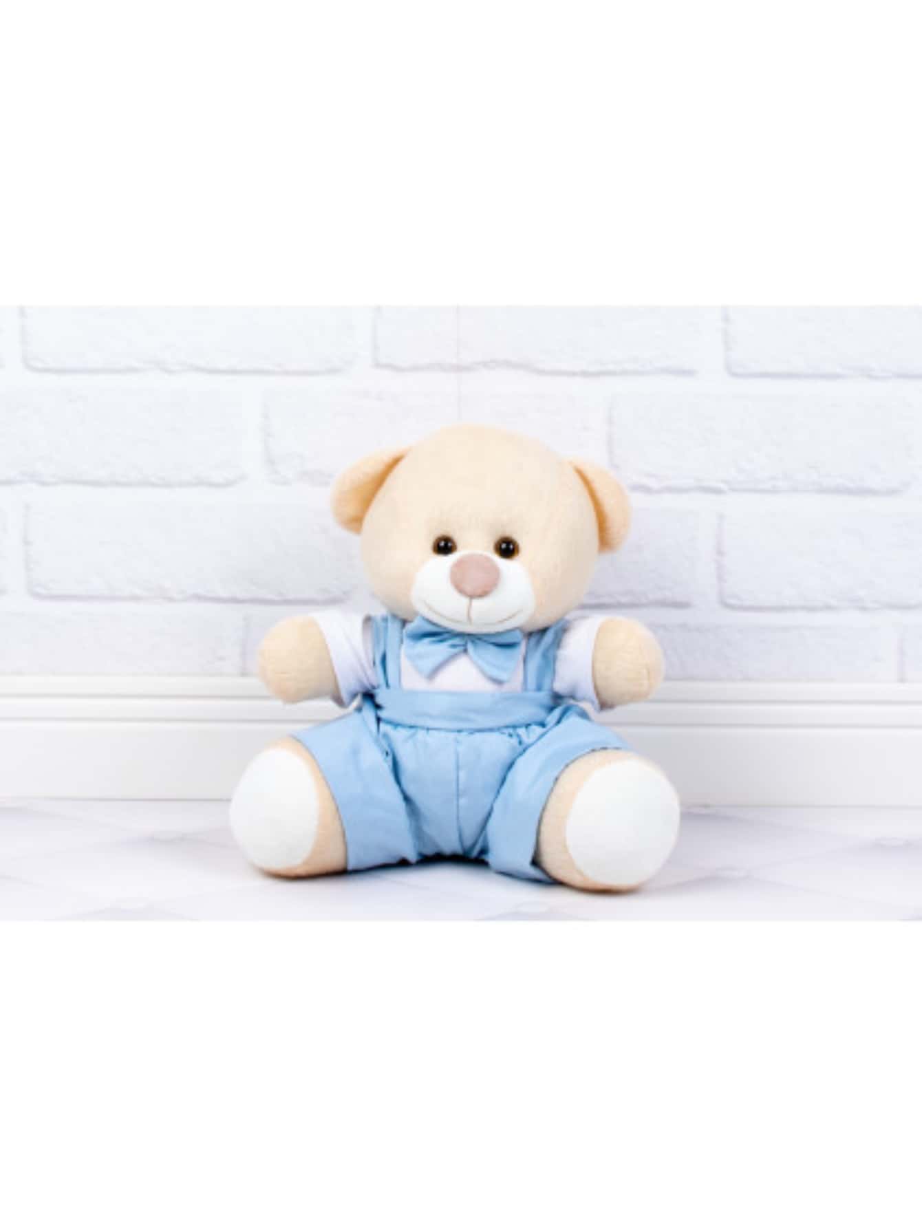 Teddy Bear Shorts With Suspenders For Baby's Room 12 Cm - Ideal For Niches And Decorations - 藍色 - 查看 1