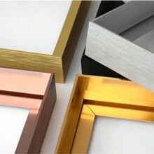 SURELIFE 1set Modern Gold Canvas Frame DIY Metal Oil Painting Frame Wall Frame Photo Frames Canvas Print Wall Art Frames Wall Posters Frame (Not With Galss)