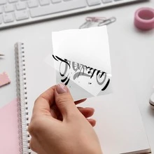 Clear Self Adhesive Sticker Paper, Transparent Sticker Printing Paper For Mini Portable Printers, 55mm X 24mm, Suitable For Most Portable Wireless Pocket Printers - White - View 4