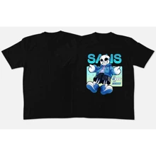 Shirt T-Shirt Undertale Game Character Sans Unisex Blouse - Negro - Ver 2