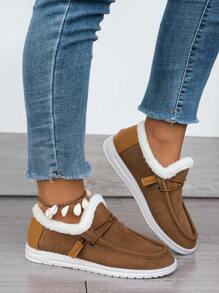 Neuester Mode Dicksohlige wasserdichte, warme, retroartige Frühlings-/Herbst-/Winterklassische rutschfeste wasserdichte Schneestiefel, kurzer Schaft mit weicher Sohle, geruchsabweisend, Schlupfeinstieg