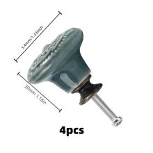 15pcs Drawer Knob, Cabinet Knob Pull Handle, Porcelain Ceramic Kitchen Cabinet Handle, Cabinet Bathroom Door Handle, Furniture Hardware, Dark Green - Blue - View 11