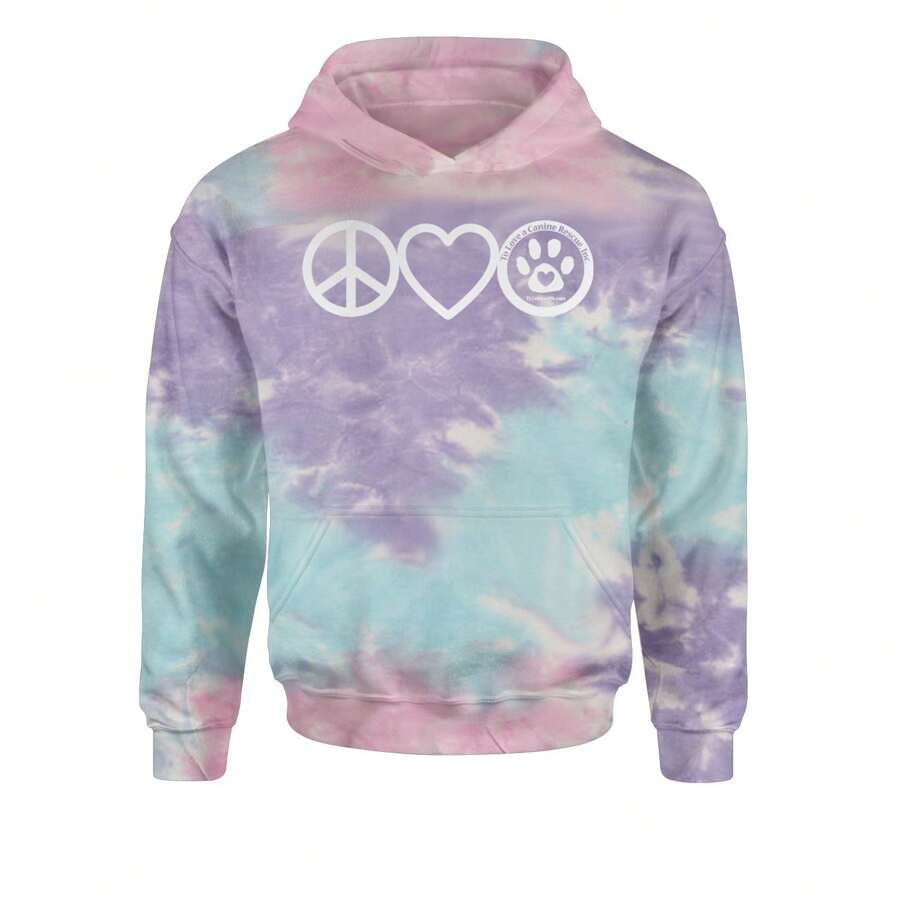 Peace, Love And TLC Dog Rescue Youth-Sized Hoodie