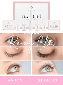 ROOMY CHIC Kit Lash Lifting Elevación De Pestañas Rizado Y Ondulación Semipermanente Lash lifting Gollee Kit De Permanente De Pestañas Para Levantamiento De Pestañas Para Principiantes Potenciador De Pestañas Rizadas De Calidad Profesional Loción De Ondas Rizadas De Cilios Kit De Extensión De Pestañas Líquido Peinado Duradero Y Antialérgico Resistente Al Agua De Larga Duración Herramientas De Mejora De Pestañas Para Salones Y Hogares Utensilios Para Pestañas - transparente - Ver 5