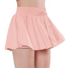 3 Pieces EXARUS Girls Butterfly Shorts Flowy Athletic 2 In 1 Tennis Gym Cheer Skirt Skort Dance Running Preppy Clothes 6-14Y - BỘ-3 - Xem 2