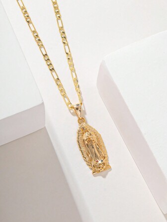  1 st. Fashionabel Och Minimalist Tredimensionell Koppar Färg Halsband - Lämplig Som A Presenter För Par , Vänner , Och Familj Dagligt liv Och Festival Tillfällen , Som Väl Som För Personlig