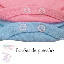 5 Piece Kit, Long Sleeve Plain Bodysuit, 100% Cotton, Baby Girl Or Boy - 藍色 - 查看 6