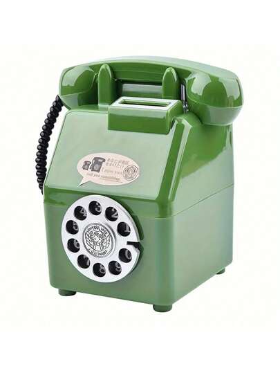 Gran capacidad de monedero con forma de teléfono retro, decoración, alcancía antigua y creativa, plástico, regalo para festival o cumpleaños