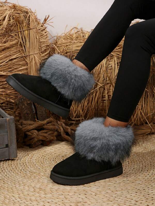 Women's Warm Snow Boots, Thermal Lined, Anti-Slip, Flat, Low-Ankle Boots