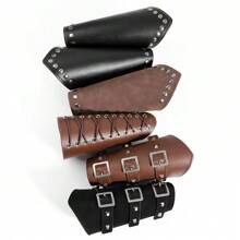 1 chiếc vòng tay da, vòng tay trang trí Unisex, vòng tay hiệp sĩ Punk cổ điển, đạo cụ trang phục sân khấu Halloween - Nhiều màu - Xem 11