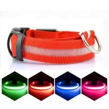 Collar de perro con LED, collar de perro iluminado ajustable y con batería de brillo intenso - Rojo - Ver 5