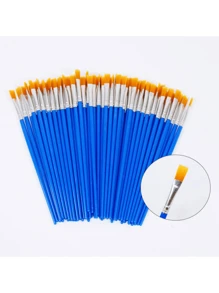 10/50/100 支尼龙毛扁平衬里绘画刷，儿童丙烯颜料画笔，编号油画笔，适用于丙烯、油画、水彩、面部艺术、工艺品、帆布、DIY 线条艺术、岩石艺术和美甲艺术，是送给艺术家和业余爱好者、圣诞节和新年的绝佳礼物