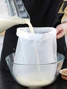 3 Packs  Reusable Drawstring Mesh Straining Filter Bags Nylon Nut Milk Bag Fine Mesh Cheese Cloth Multiple Usage Reusable Food Strainer Professional Cold Brew Filter For Straining Fruit Juice Coffee Tofu Greek Yogurt - Multicolor - View 2