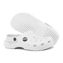 Kit 3 Pairs Unisex Classic Adult Babouche Sandal Nursing Kitchen Hospital White Light Shoe Comfortable Soft Slipper Women And Men Orthopedic Original Non-Slip Clog Cheap - 黑+白+海軍藍 - 查看 2