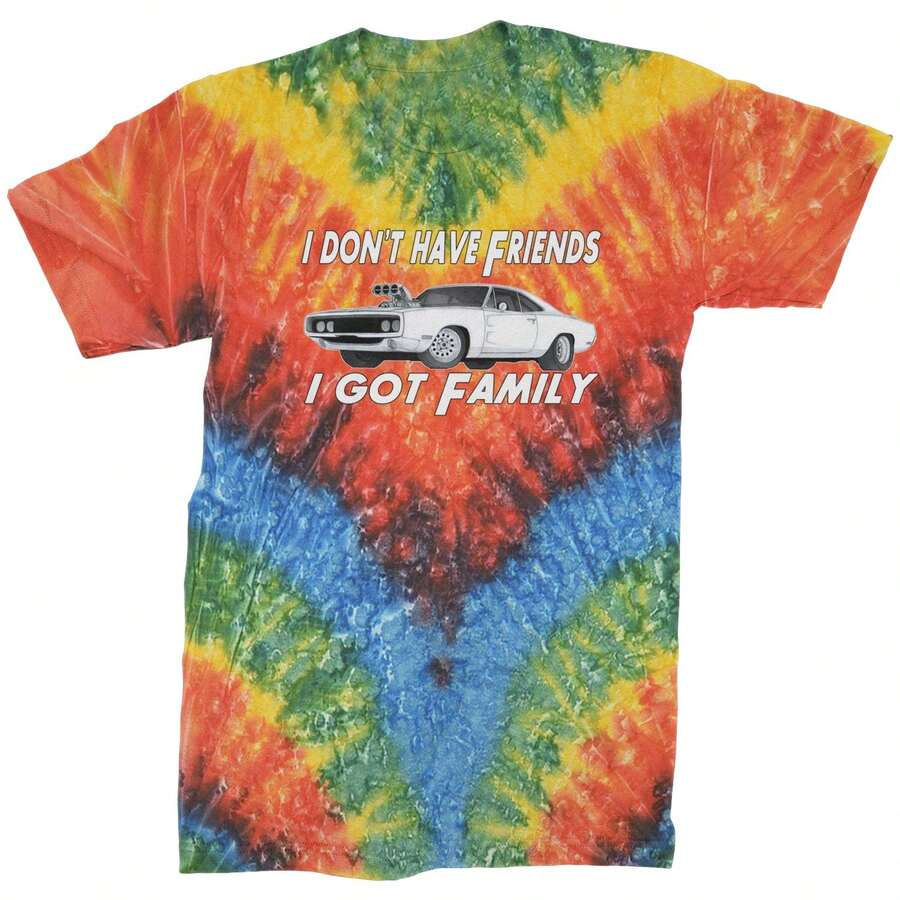 I Don't Have Friends I Got Family  Mens T-Shirt - Tie-dye woodstock - Xem 1