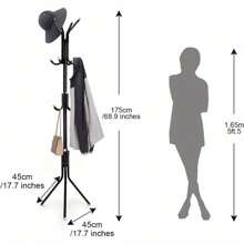 Loft Garderobenständer Free-Standing Coat Stand Aus Metall Moderner Jackenständer in Baumform für Flur Schlafzimmer Büro 12 Haken 175 cm Hoch Stabil Matt Weiß