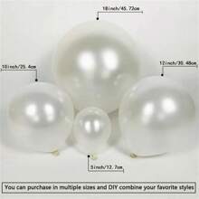 10/30/50pcs Lustrous Pearl White Balloon - Premium Decor For All Celebrations - Birthdays, Weddings, Holidays & More - Versatile Party Essentials, Indoor & Outdoor Use, Perfect Gift, Christmas