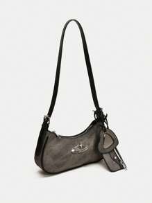 Dedoo Retro Bag 1PC Y2K Gothic Fashionable Type Rivet Decoration Vintage Block Decoration Women's Shoulder Bags And Shoulder Botes Are Adjusted For Daily Travel, Fashion Niche Design, Steampunk, Goth,Bag For Women, Cool Girls Street Wear,Peferct For Music Festival, Concert, Rock Style Bag For Women - màu đen - Xem 2