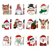 1Pc Christmas Santa Claus Waving Sticker Car Rear Wiper Decal Windshield Wiper Decal Tags Rear Wiper Stickers Cute Auto Accessories - Multicolor - View 2