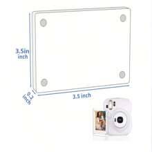 1pc Acrylic Photo Frame Refrigerator Sticker Double-Sided Magnetic Suction Hollow Photo Frame Transparent Cultural Creative Sticker Decoration - Multicolor - View 8