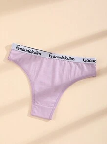 8 piezas de bragas de algodón para mujer de cintura baja, cómodas y transpirables, ropa interior tipo bikini con estampado de letras sexy