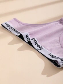 8 piezas de bragas de algodón para mujer de cintura baja, cómodas y transpirables, ropa interior tipo bikini con estampado de letras sexy