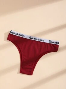 8 piezas de bragas de algodón para mujer de cintura baja, cómodas y transpirables, ropa interior tipo bikini con estampado de letras sexy