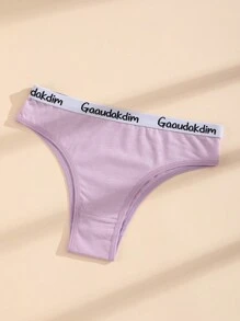 8 piezas de bragas de algodón para mujer de cintura baja, cómodas y transpirables, ropa interior tipo bikini con estampado de letras sexy