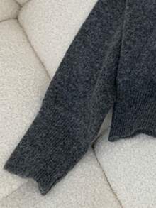 JIANHU Simple Solid Color Long Sleeved Knitted Shawl Two-Piece Cardigan