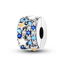 1 Pc Silver Plated Clip Charms Collection Vintage Exquisite Good Details Dragonfly Star Blue Eye Clip Bead Charm Suitable For Bangle Bracelet Necklace Beads For Diy Jewelry Makingwomen Jewelry Gift For Girl