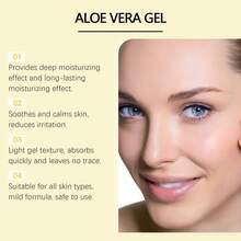 芦荟身体保湿凝胶，苹果和黄瓜提取物身体护理，保湿清爽 - 白+黃 - 查看 6