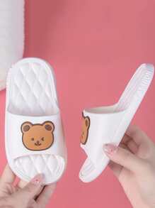 Children's Slippers Suitable For Girls To Wear Indoors And Outdoors In Summer. Also For Boys. 2024 New Style. Little Bear Design. Anti-Slip And Fashionable
