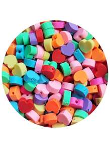 25 Pcs Fimo Interlayer Butterfly Bear Heroes Fruits Sweets Heart And Others Beads Jewelry - Jantung - View 1