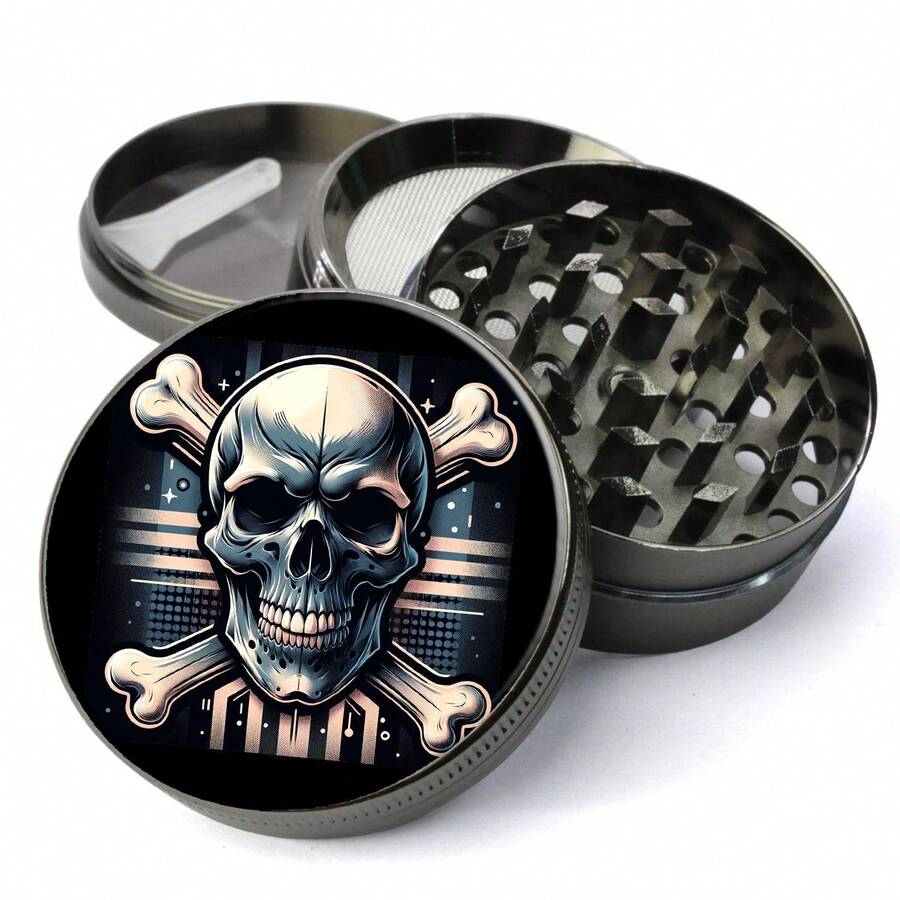 Skull And Crossbones Grinder, Avant-Garde Skull Grinder, Skull Grinder, Large Grinder, Grinder - Multicolor - View 1
