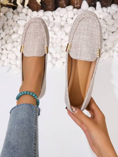 Women's Large Size Casual Loafers - Comfortable And Stylish Flat Shoes For Sizes