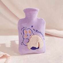 小尺寸可爱毛绒热水袋，装满热水，用于脚、手和腹部加热 - 彩色 - 查看 3