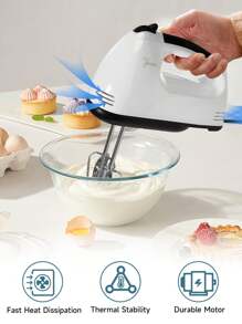 PANCERKA 1 套电动手动搅拌机,7 档手持打蛋器打蛋器,电动搅拌机,家用电器搅拌器,电动食物搅拌机厨房碗辅助搅拌器搅拌 - 美規A型插(110-127V) - 查看 11