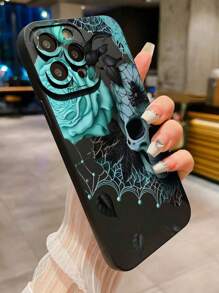 Vampire Skull Painted Anti-Drop Phone Case Compatible With IPhone 14 Pro Max, 13, 11, XR, 8, 7, Samsung Galaxy S24, A03s, A03 Core, A04, A12, A13, A14, A21s, A22, A23, A24, A32, A33, A34, A51, A52, A53, A54, A71, A72, A73, S20 FE, S21, S22, Redmi 9, 9A, 10A, 10C, Note 9, Note 10, Note 11, Note 12, 12, 12C