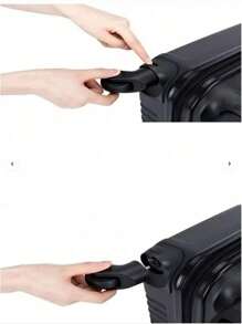 52*31*22cm Carry On Luggage With 360° Wheels 8kg ABS Double Layer Anti-Theft Zipper Carry On Suitcase - 藍色 - 查看 7