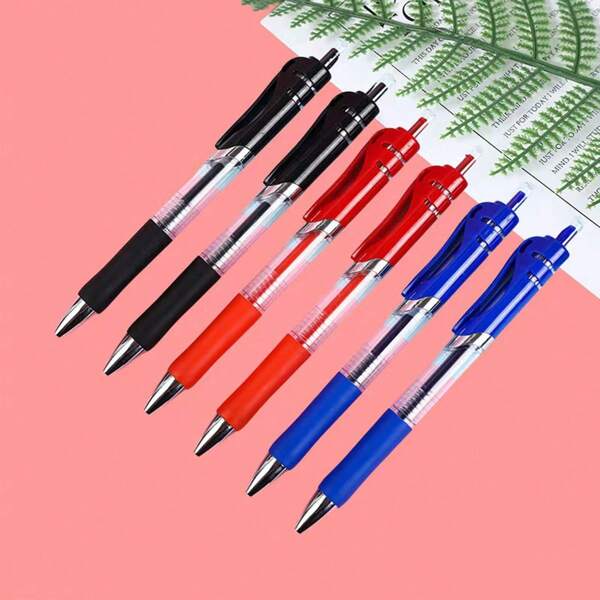 5-15 piezas Bolígrafo retráctil K35, bolígrafos de tinta de gran capacidad con estilo pulsador en colores negro, rojo y azul para uso escolar y de oficina