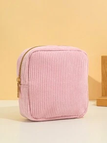 1 Stück einfache einfarbige Samt-Datenkabel-Aufbewahrungstasche, Handyaufbewahrungstasche, großvolumige tragbare Kosmetiktasche, geeignet für Reisen und Kabel-Organizer