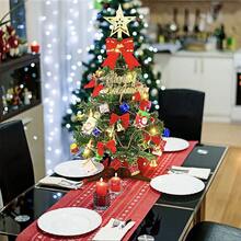 桌面迷你圣诞树，30 厘米/45 厘米/60 厘米人造小型桌面圣诞松树带装饰品，适合圣诞装饰、家居装饰、送给朋友和家人的礼物 - 彩燈聖誕樹 - 查看 7