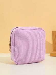 1 Stück einfache einfarbige Samt-Datenkabel-Aufbewahrungstasche, Handyaufbewahrungstasche, großvolumige tragbare Kosmetiktasche, geeignet für Reisen und Kabel-Organizer