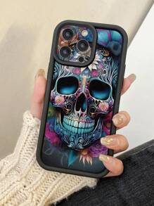1 szt. Gradientowy wzór czaszki z dziurkami, ochrona aparatu, wstrząsoodporne etui na telefon, kompatybilne z 11 Pro Max/12 Pro Max/13 Pro Max/14 Pro Max/15 Pro Max/kompatybilne z 16 Plus/kompatybilne z 16 Pro Max, kompatybilne z Samsung, kompatybilne z Redmi, kompatybilne z OPPO/kompatybilne z Realme, kompatybilne z VIVO, kompatybilne z Infinix, kompatybilne z Honor, kompatybilne z MOTO, kompatybilne z , One Plus, wersja międzynarodowa, nie jest to wersja krajowa, - Czarne - Zobacz 1