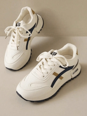 女士圆头系带厚底时尚学生舒适休闲运动鞋