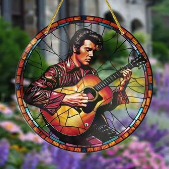 Guitarist Sun Catcher Acrylic Music-Themed Wall Art For Home, Garden, Cafe & Bar Decor | Perfect Gift For Music Enthusiasts, Friends & Family