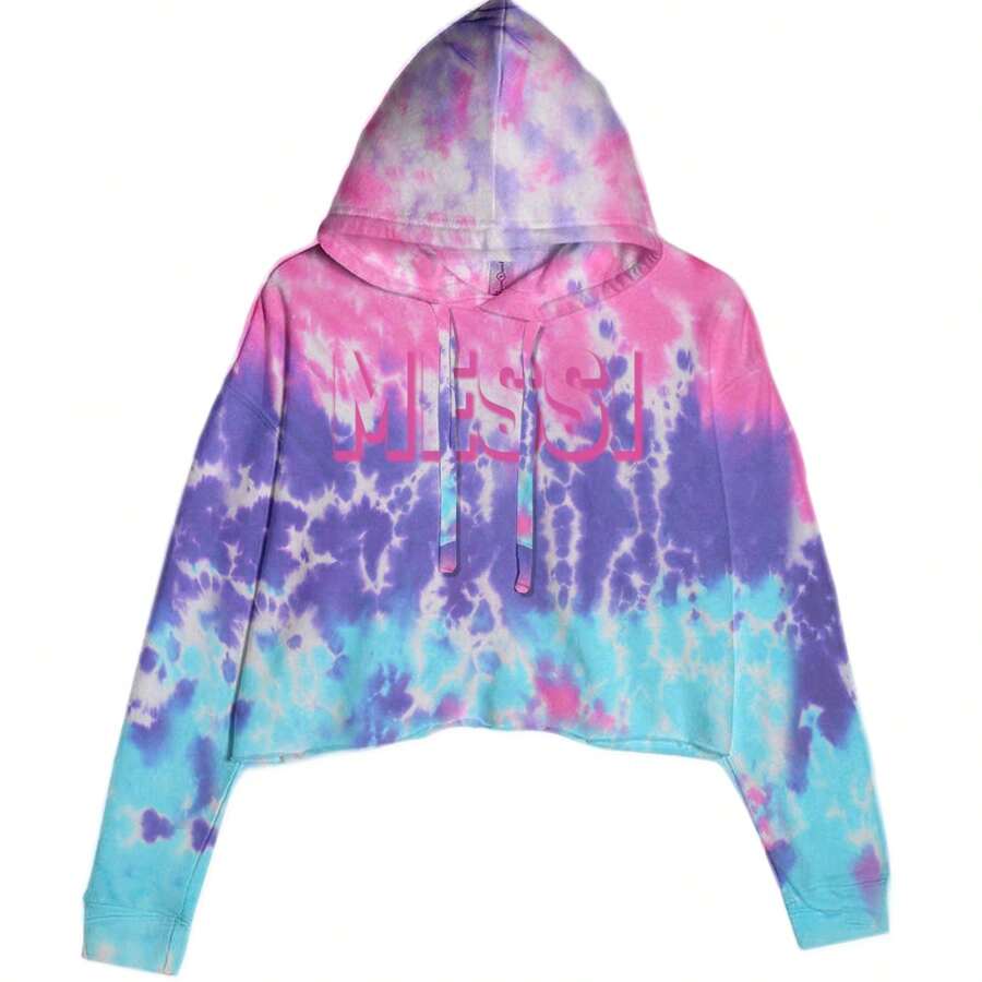 OUTLINE Miami Futbol Cropped Hoodie Sweatshirt - 棉花糖 - 查看 1