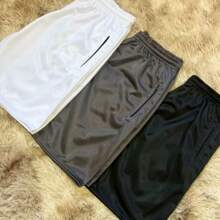 Kit 3 Dry Fit Bermuda Shorts Sports Training With Zipper Pocket (Gray, Black And White) - 彩色 - 查看 1
